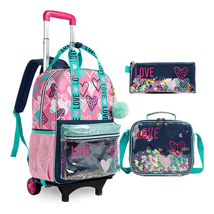 3 in 1 Trolley Bag Set no nā kaikamahine